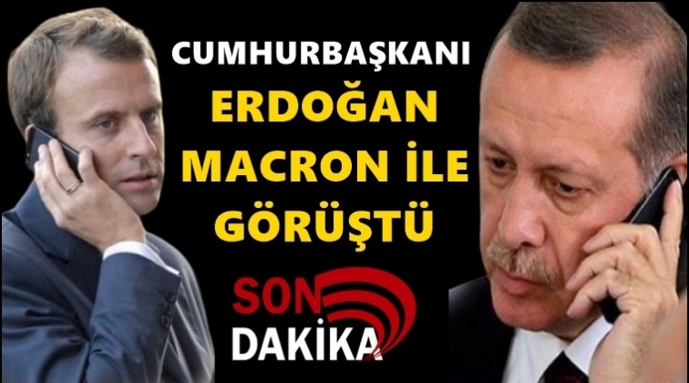 Erdoğan, Macron ile g&ouml;r&uuml;şt&uuml;