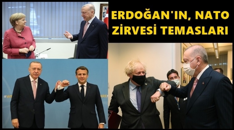 Erdoğan, Merkel, Macron ve&nbsp;Johnson ile g&ouml;r&uuml;şt&uuml;...