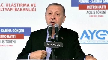 Erdoğan metro a&ccedil;tı, İBB'yi hedef aldı!