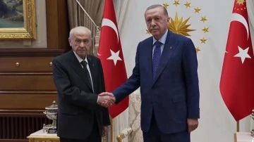 Erdoğan Bah&ccedil;eli ile g&ouml;r&uuml;şt&uuml;