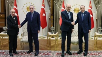 Erdoğan, önce Bahçeli sonra Kurtulmuş'la görüştü