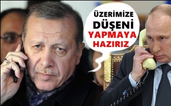 Erdoğan, Putin ile telefonda g&ouml;r&uuml;şt&uuml;...