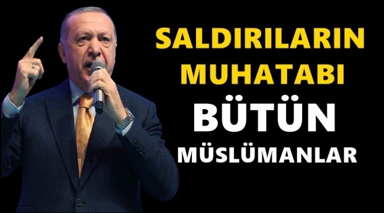 Erdoğan: Saldırıların muhatabı M&uuml;sl&uuml;manlar