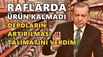 Erdoğan: Tarım Kredi raflarında &uuml;r&uuml;n kalmadı!