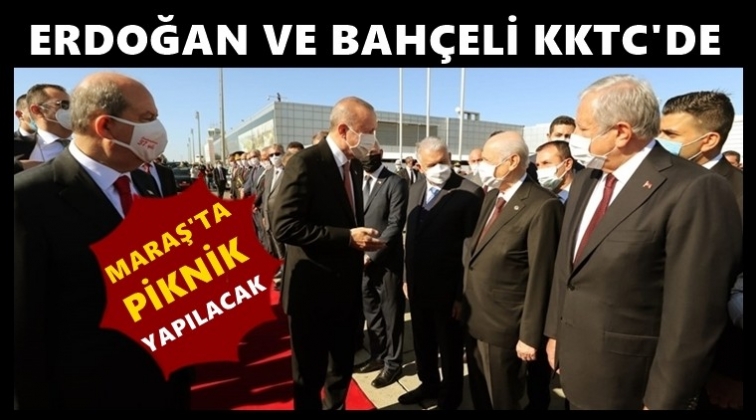 Erdoğan ve Bah&ccedil;eli KKTC&rsquo;de...