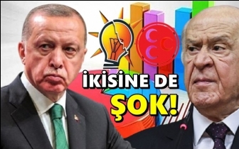 Erdoğan ve Bah&ccedil;eli'ye&nbsp;anket şoku!