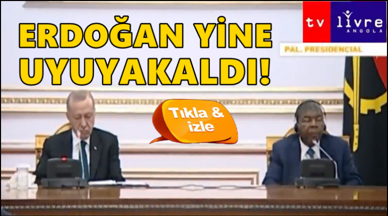 Erdoğan yine uyuklarken yakalandı!