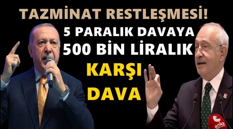 Erdoğan&rsquo;dan 500 bin liralık karşı dava...