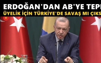 Erdoğan'dan AB'ye: &Uuml;yeliğimiz i&ccedil;in savaş mı &ccedil;ıksın?
