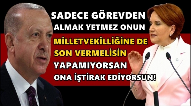 Erdoğan’dan Akşener'e: Görevden almak yetmez!