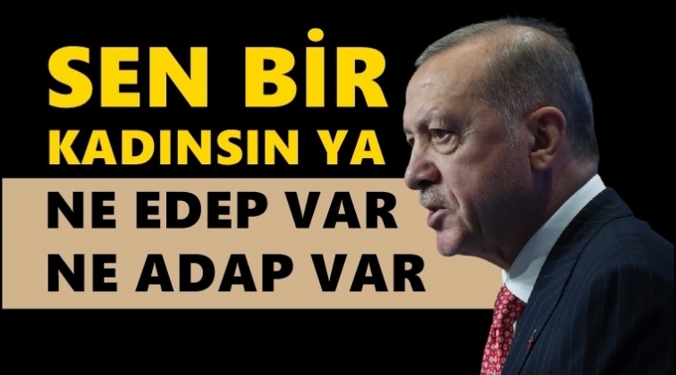 Erdoğan'dan Akşener'e: Sen bir kadınsın ya!