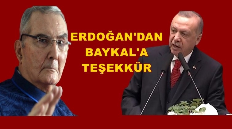 Erdoğan'dan Baykal'a teşekk&uuml;r