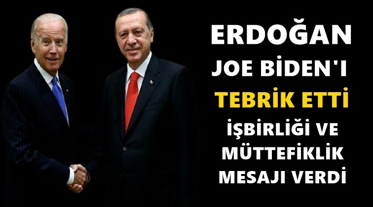 Erdoğan&rsquo;dan Biden&rsquo;a tebrik mesajı