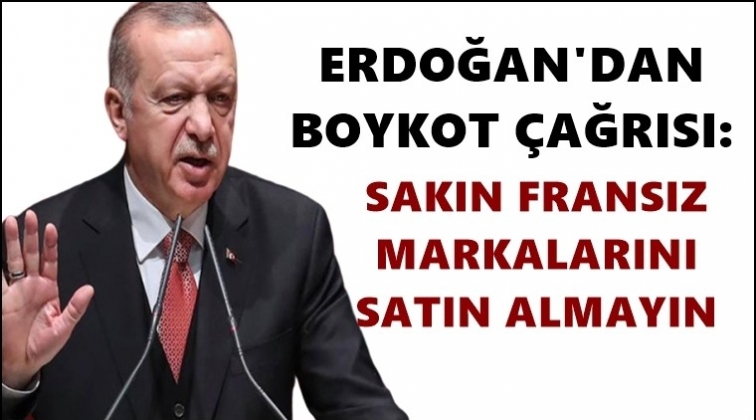 Erdoğan&rsquo;dan Fransız mallarına boykot &ccedil;ağrısı