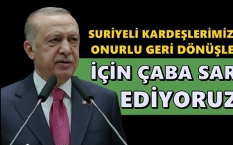 Erdoğan'dan Suriyeli g&ouml;&ccedil;men a&ccedil;ıklaması...