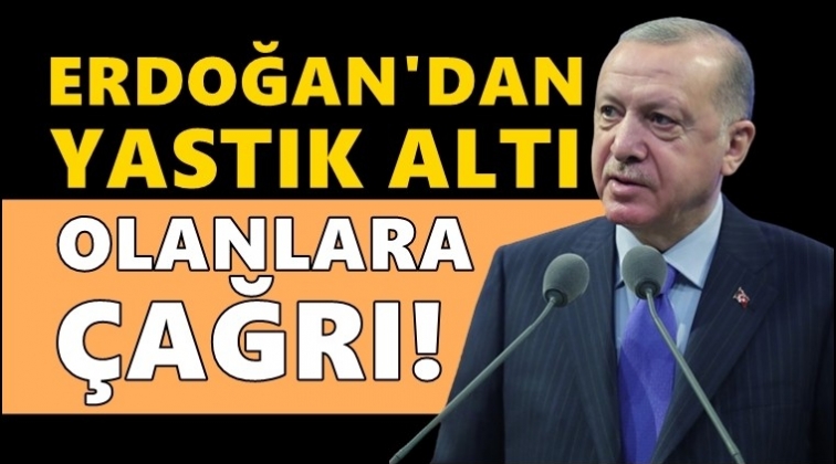 Erdoğan'dan yastık altı d&ouml;viz olanlara &ccedil;ağrı...