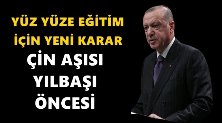 Erdoğan'dan y&uuml;z y&uuml;ze eğitim a&ccedil;ıklaması
