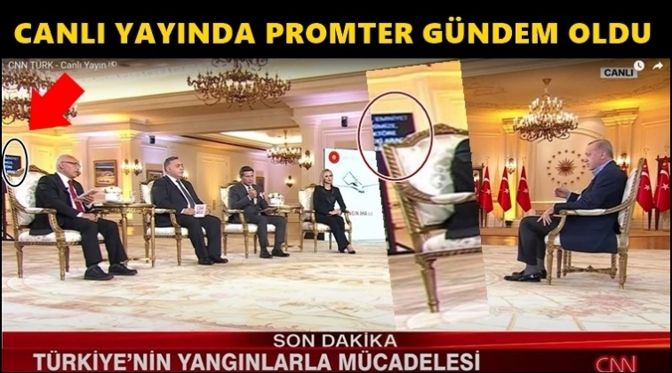 Erdoğan'ın canlı yayınındaki prompter gündem oldu!