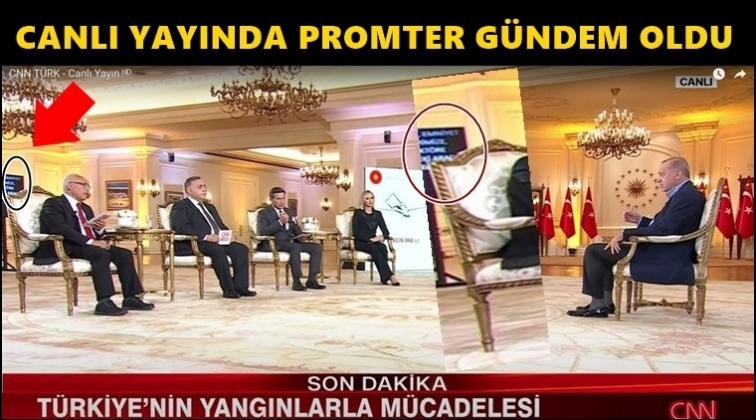 Erdoğan'ın canlı yayınındaki prompter g&uuml;ndem oldu!