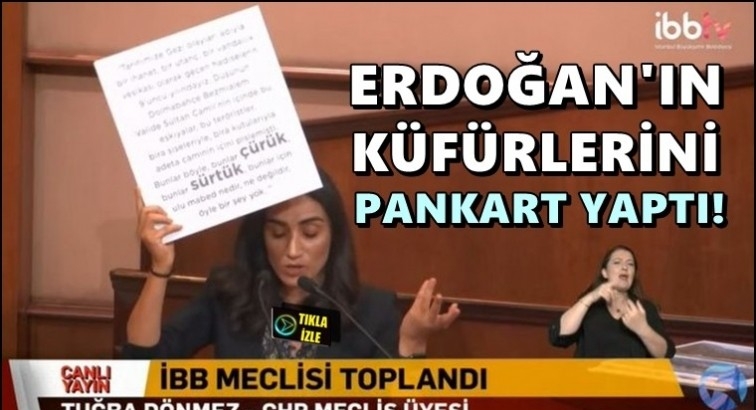 Erdoğan'ın k&uuml;f&uuml;rlerini 'Bip'leyerek okudu...