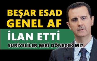 Esad, T&uuml;rkiye'ye ka&ccedil;anlara genel af ilan etti!
