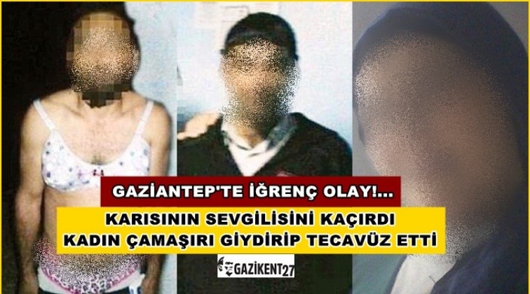 Eşiyle birlikte olan erkeğe tecavüz etti!