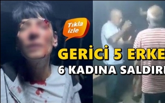 Evinin bah&ccedil;esinde bira i&ccedil;en kadınlara gerici saldırı!