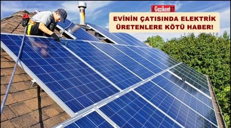 Evinin çatısında elektrik üretenler de vergi ödeyecek