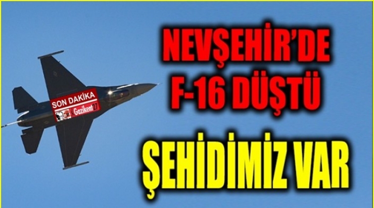 F-16 savaş uçağı düştü!