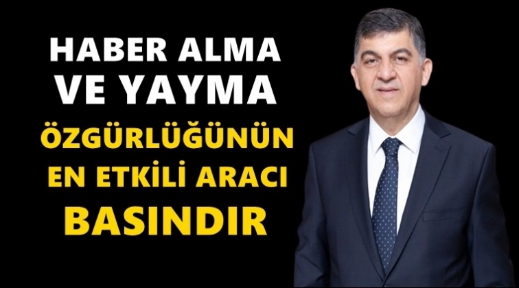 Fadıloğlu, Basın Bayramı&rsquo;nı kutladı...