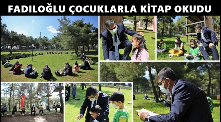 Fadıloğlu, &ccedil;ocuklarla doğada kitap okudu