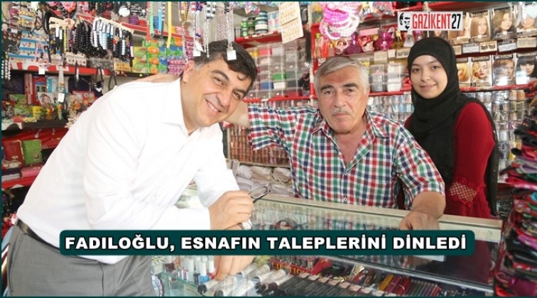 Fadıloğlu, Kaya&ouml;n&uuml; ve Boyno'da esnafı ziyaret etti