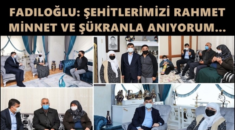 Fadıloğlu, şehit ailelerini ziyaret etti...