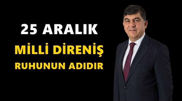 Fadıloğlu'ndan 25 Aralık mesajı