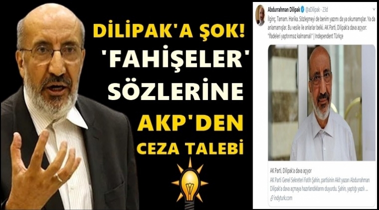 "Fahişe" s&ouml;zlerine AKP'den dava...