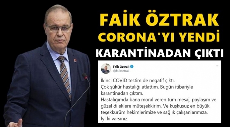 Faik &Ouml;ztrak corona vir&uuml;s&uuml; yendi!