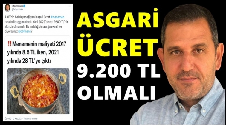Fatih Portakal'dan menemenli asgari &uuml;cret paylaşımı...