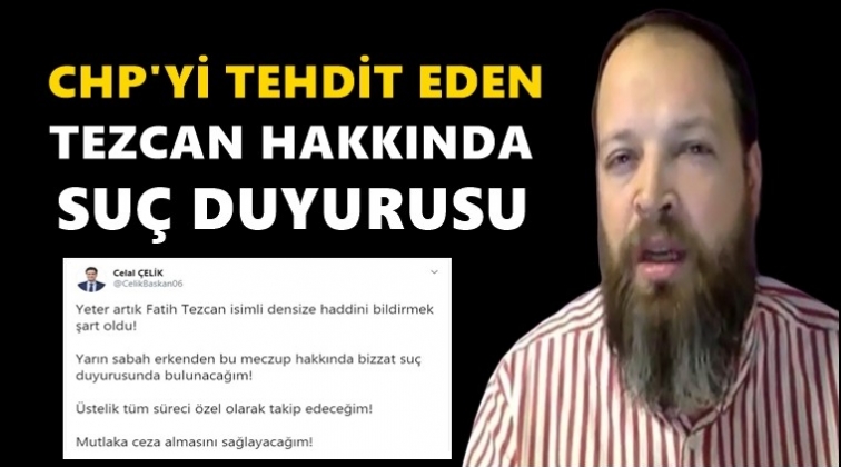 Fatih Tezcan hakkında su&ccedil; duyurusu