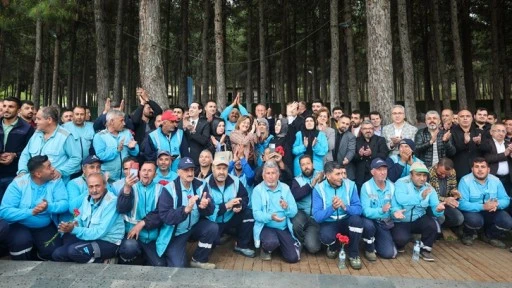 Fatma Şahin, 1 Mayıs'ta belediye çalışanlarıyla bir araya geldi