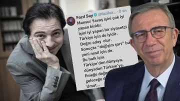 Fazıl Say'dan dikkat &ccedil;eken Mansur Yavaş paylaşımı...