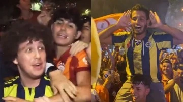 Fenerbahçe taraftarları Galatasaray kutlamasına katıldı