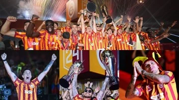 Galatasaray, lig ve süper kupa şampiyonluğunu kutladı