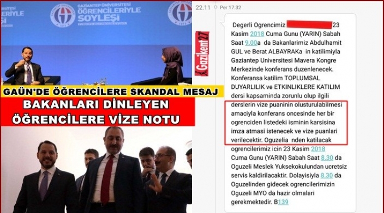 GA&Uuml;N'den Bakanları dinleyenlere y&uuml;ksek not!