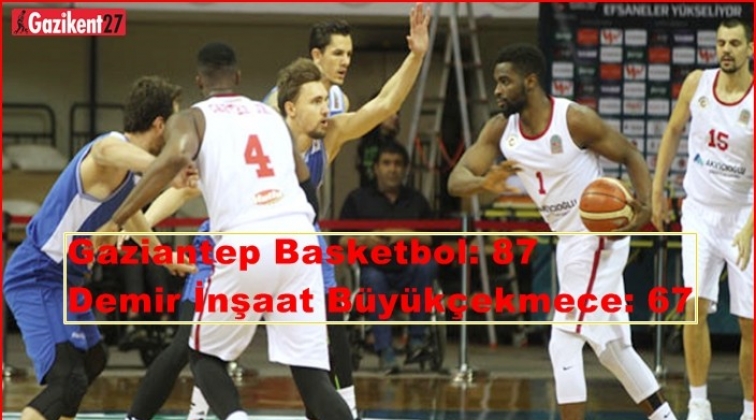 Gaziantep Basketbol: 87 - Demir İnşaat Büyükçekmece: 67