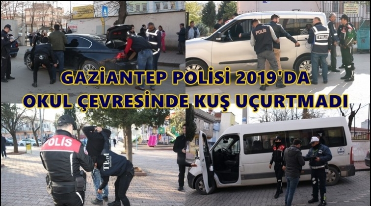 Gaziantep polisi okul &ccedil;evresinde kuş u&ccedil;urtmadı