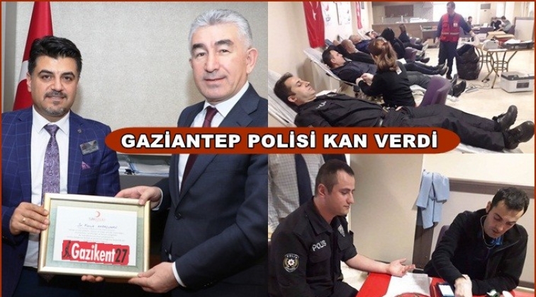 Gaziantep polisinden kan bağışı kampanyası