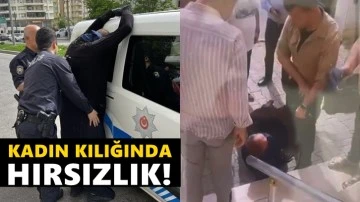 Gaziantep'te kadın kılığında iki hırsız yakalandı!