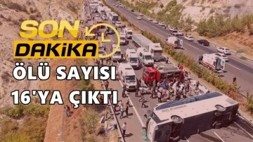 Gaziantep'teki trafik kazasında can kaybı 16'ya y&uuml;kseldi