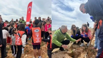 Gaziantep Tema depremde hayatını kaybedenler için fidan dikti