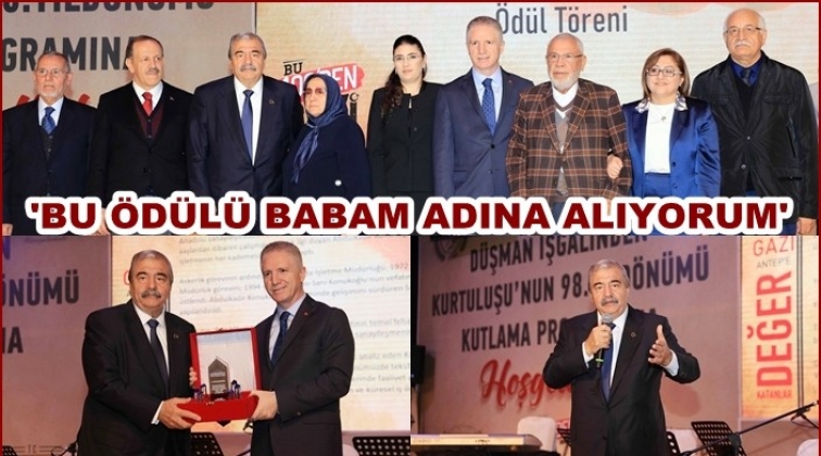 'Gaziantep&rsquo;e Değer Katanlar' &ouml;d&uuml;llendirildi